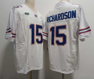 Men's NCAA College Florida Gators #15 Anthony Richardson Football Jordan Brand Stitched Jersey White (2)