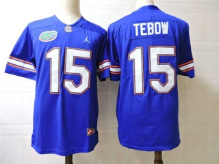 Men's NCAA College Florida Gators #15 Tim Tebow Football Jordan Brand Stitched Jersey Royal (1)