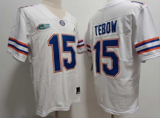 Men's NCAA College Florida Gators #15 Tim Tebow Football Jordan Brand Stitched Jersey White