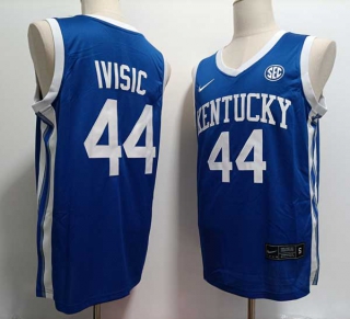 Men's NCAA College Kentucky Wildcats #44 Zvonimir Ivisic Basketball Nike Stitched Jersey Blue