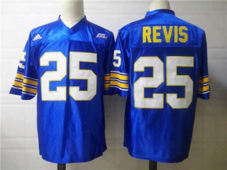 Men's NCAA College Pitt Panthers #25 Darrelle Revis Football Adidas Jersey Royal