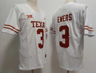 Men's NCAA College Texas Longhorns #3 Quinn Ewers Football Nike Stitched Jersey White