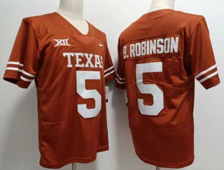 Men's NCAA College Texas Longhorns #5 Bijan Robinson Football Nike Stitched Jersey Texas Orange