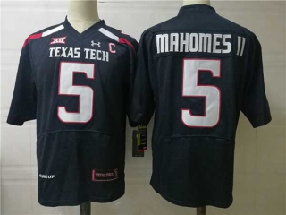 Men's NCAA College Texas Tech Red Raiders #5 Patrick Mahomes II Football Under Armour Stitched Jersey Black