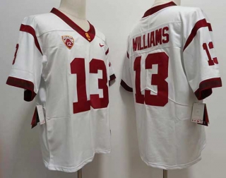 Men's NCAA College USC Trojans #13 Caleb Williams Football Nike Jerseys White