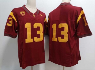 Men's NCAA College USC Trojans #13 Caleb Williams Foottball Nike Jersey Cardinal