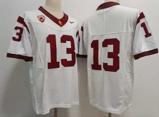 Men's NCAA College USC Trojans #13 Caleb Williams Foottball Nike Jersey White