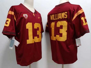 Men's NCAA College USC Trojans #13 Caleb Williams Foottball Nike Jerseys Cardinal