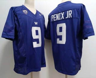 Men's NCAA College Washington Huskies #9 Michael Penix Jr. Football Adidas Stitched Jersey Royal