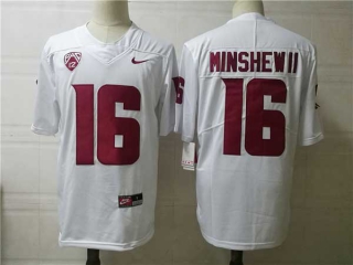 Men's NCAA College Washington State Cougars #16 Gardner Minshew II Football Nike Jersey White