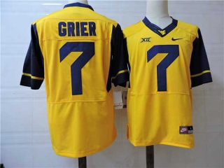 Men's NCAA College West Virginia Mountaineers #7 Will Grier Football Nike Stitched Jersey Gold (2)