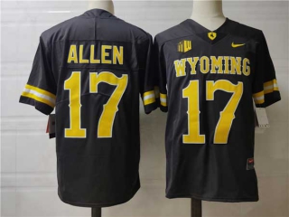 Men's NCAA College Wyoming Cowboys #17 Josh Allen Football Nike Stitched Jersey Brown