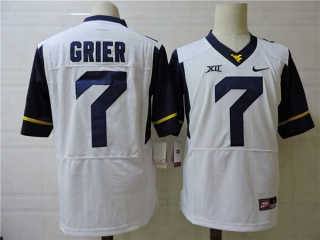 Men's NCAA College West Virginia Mountaineers #7 Will Grier Football Nike Stitched Jerseys White (2)