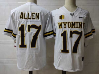 Men's NCAA College Wyoming Cowboys #17 Josh Allen Football Nike Stitched Jersey White