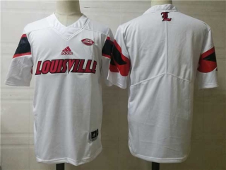 Men's NCAA College Louisville Cardinals Blank Football Adidas Stitched Jersey White