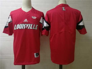 Men's NCAA College Louisville Cardinals Blank Football Adidas Stitched Jersey Red