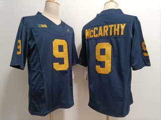 Men's NCAA College Michigan Wolverines #9 J.J. McCarthy Football Jordan Brand Stitched Jersey Navy