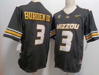 Men's NCAA College Missouri Tiger #3 Luther Burden III Football Nike Stitched Jersey Black