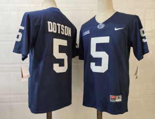 Men's NCAA College Penn State Nittany Lions #5 Jahan Dotson Football Nike Stitched Jersey Navy (2)