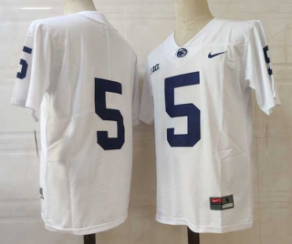 Men's NCAA College Penn State Nittany Lions #5 Jahan Dotson Football Nike Stitched Jersey White (1)