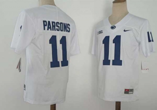 Men's NCAA College Penn State Nittany Lions #11 Micah Parsons Football Nike Stitched Jersey White (2)