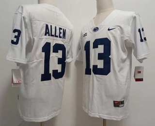 Men's NCAA College Penn State Nittany Lions #13 Kaytron Allen Football Nike Stitched Jersey White (2)