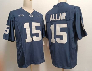 Men's NCAA College Penn State Nittany Lions #15 Drew Allar Football Nike Stitched Jersey Navy (2)