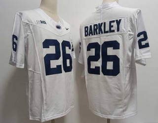 Men's NCAA College Penn State Nittany Lions #26 Saquon Barkley Football Nike Stitched Jersey White (3)