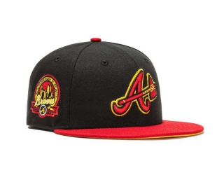 MLB Atlanta Braves New Era Black Red 1966-2006 40th Anniversary Sidepatch 9FIFTY Snapback Hat 2058