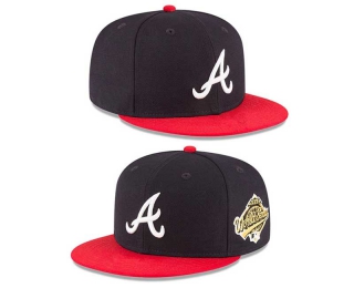 MLB Atlanta Braves New Era Black Red 1995 World Series Sidepatch 9FIFTY Snapback Hat 2059