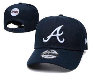 MLB Atlanta Braves New Era Navy Curved Brim Back Patch 9FIFTY Snapback Hat 2063