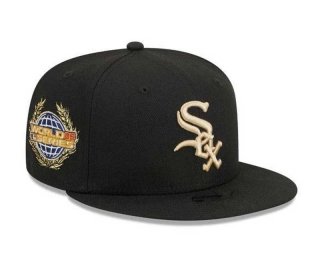 MLB Chicago White Sox New Era Black Gold Laurel 2005 World Series 9FIFTY Snapback Hat 2063