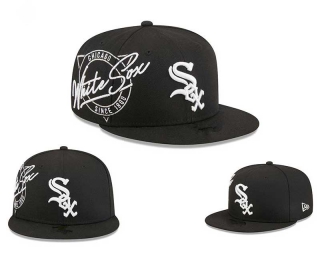 MLB Chicago White Sox New Era Black Neon Sidepatch 9FIFTY Snapback Hat 2064