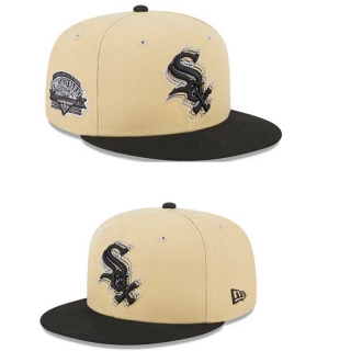 MLB Chicago White Sox New Era Khaki Black Comiskey Park NWE Illusion Sidepatch 9FIFTY Snapback Hat 2066