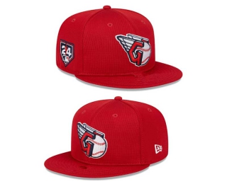 MLB Cleveland Guardians New Era Red 2024 Spring Training Sidepatch 9FIFTY Snapback Hat 2032