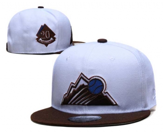 MLB Colorado Rockies New Era White Brown 20th anniversary Sidepatch 9FIFTY Snapback Hat 2016