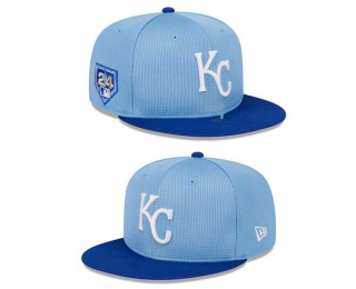 MLB Kansas City Royals New Era Light Blue Royal 2024 Spring Training Sidepatch 9FIFTY Snapback Hat 2010