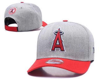 MLB Los Angeles Angels New Era Gray Red Curved Brim Back Patch 9FIFTY Snapback Hat 2021