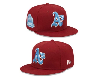 MLB Oakland Athletics New Era Cardinal 40th Anniversary Air Force Blue Sidepatch 9FIFTY Snapback Hat 2040