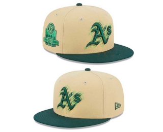 MLB Oakland Athletics New Era Cream Green 40th Anniversary NWE Illusion Sidepatch 9FIFTY Snapback Hat 2041