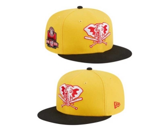 MLB Oakland Athletics New Era Yellow Black Grilled 40th Anniversary Sidepatch 9FIFTY Snapback Hat 2045