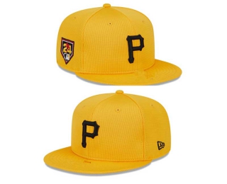 MLB Pittsburgh Pirates New Era Gold 2024 Spring Training Sidepatch 9FIFTY Snapback Hat 2028