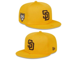 MLB San Diego Padres New Era Gold 2024 Spring Training Sidepatch 9FIFTY Snapback Hat 2030