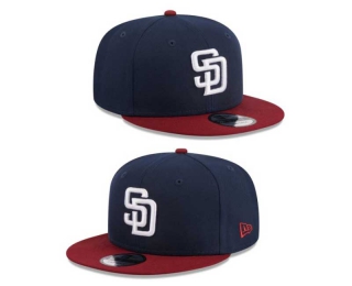 MLB San Diego Padres New Era Navy Burgundy Two-Tone Color Pack 9FIFTY Snapback Hat 2034