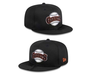 MLB San Francisco Giants New Era Black 2024 Batting Practice 9FIFTY Snapback Hat 2030