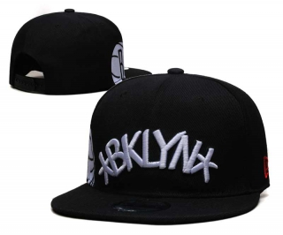 NBA Brooklyn Nets New Era Black Side Logo Embroidered 9FIFTY Snapback Hat 6015