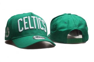 NBA Boston Celtics New Era Wordmark Sidepatch Curved Brim 9FIFTY Snapback Cap Kelly Green 5009