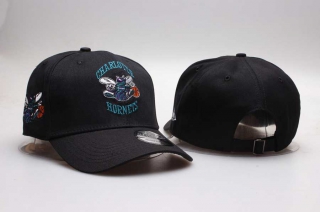 NBA Charlotte Hornets New Era Sidepatch Curved Brim 9TWENTY Adjustable Cap Black 5004