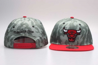 NBA Chicago Bulls Mitchell & Ness Adjustable Cap Camo Red 5005