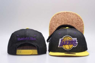 NBA Los Angeles Lakers Mitchell & Ness Adjustable Cap Black Gold 5004